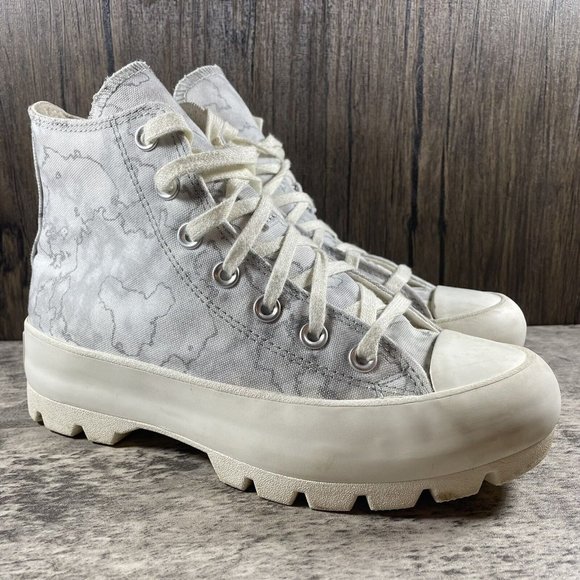 Converse CTAS Hi Women's 7 White High Top Sneakers Lugged Platform Chunky - Picture 3 of 10